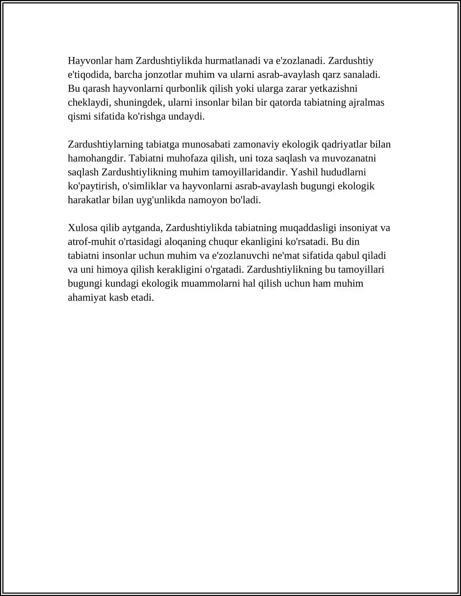 Zardushtiylikda tabiatning ulug'lanishi 4