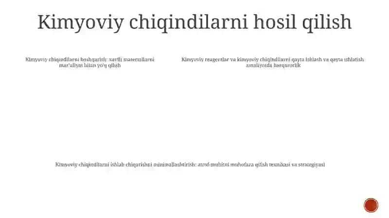 Kimyoviy Reaktivlarni Va Kimyoviy Chiqindilarni Qayta Ishlash 4