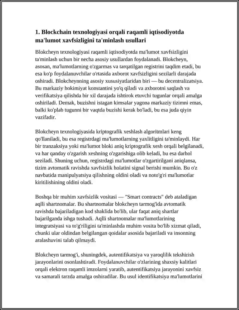 RAQAMLI IQTISODIYOTDA AXBOROT XAVFSIZLIGINI TA'MINLASHNI ZAMONAVIY USULLARI VA VOSITALARI 4