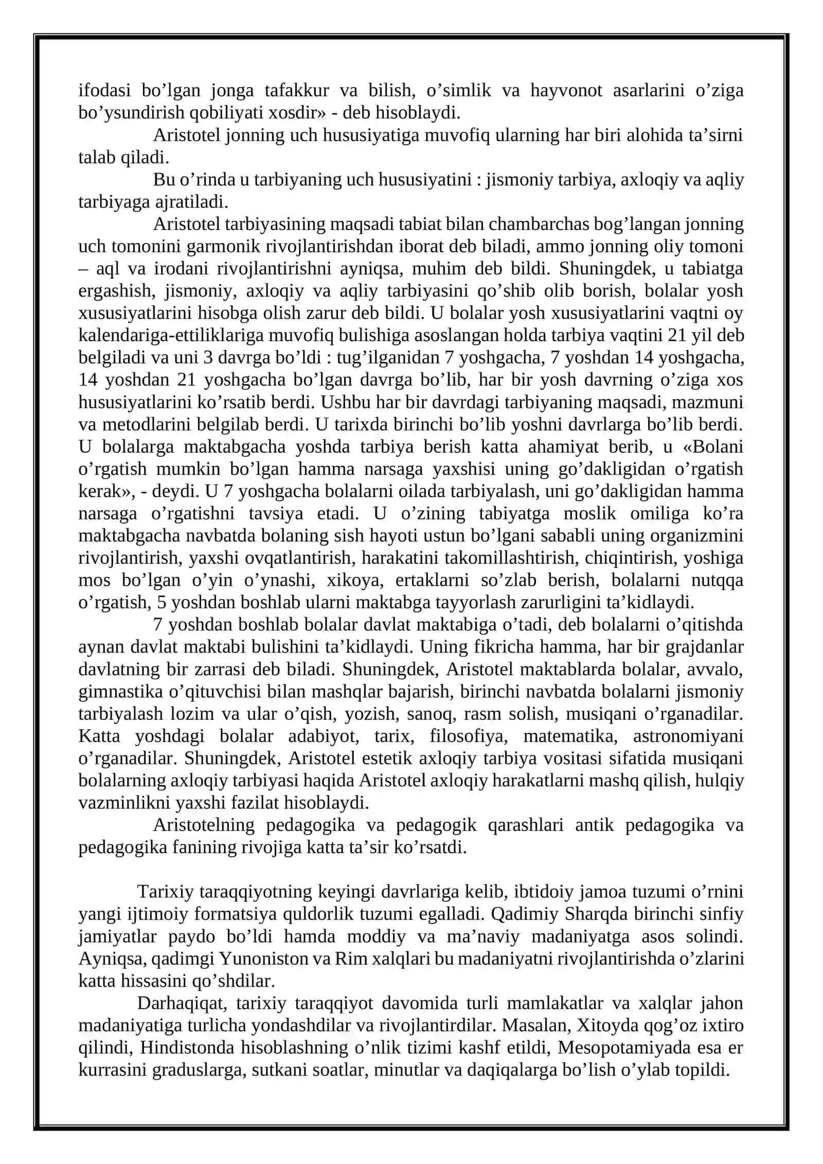 Qadimgi Yunoniston va Rim davlatlarida ta’lim-tarbiya, pedagogik nazariyasining rivojlanishi 4