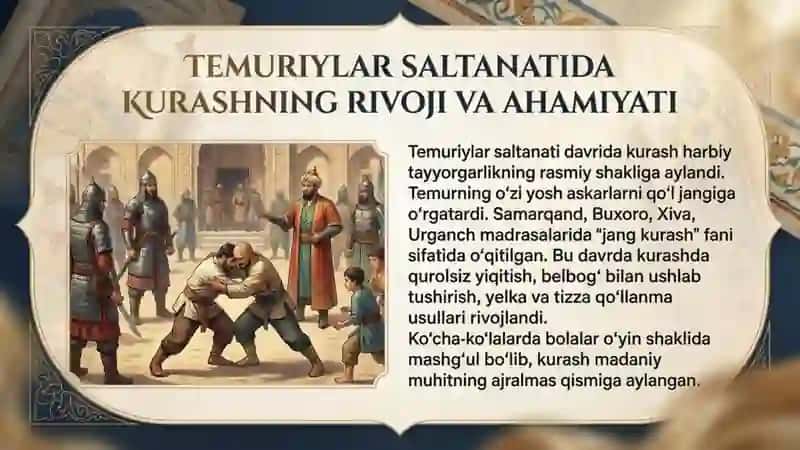 Kurashning kelib chiqishi va rivojlanish tarixi 4