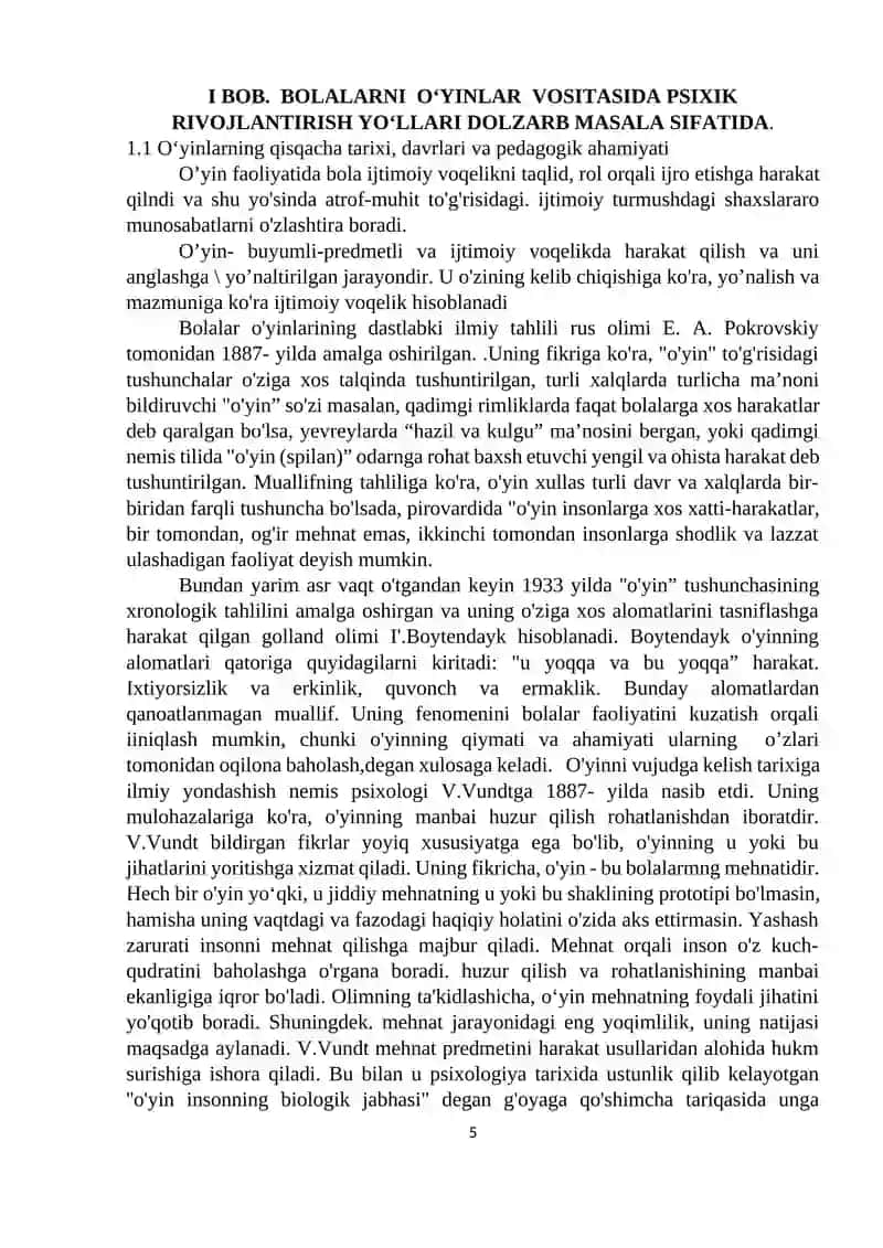 O‘yinlarning qisqacha tarixi, davrlari va pedagogik ahamiyati 4