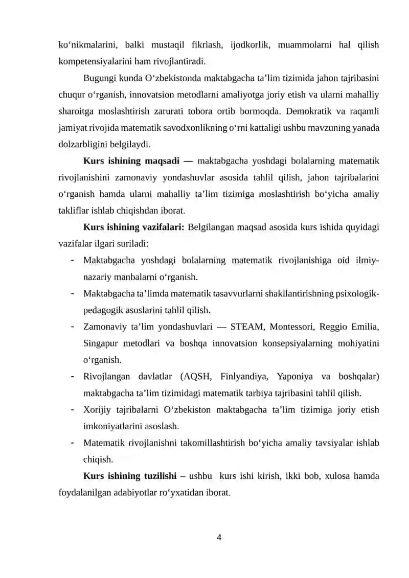 Maktabgacha taʼlimda maktabgacha yoshdagi bolalarning matematik rivojlanishining zamonaviy yondashuvda jahon tajribalari 4