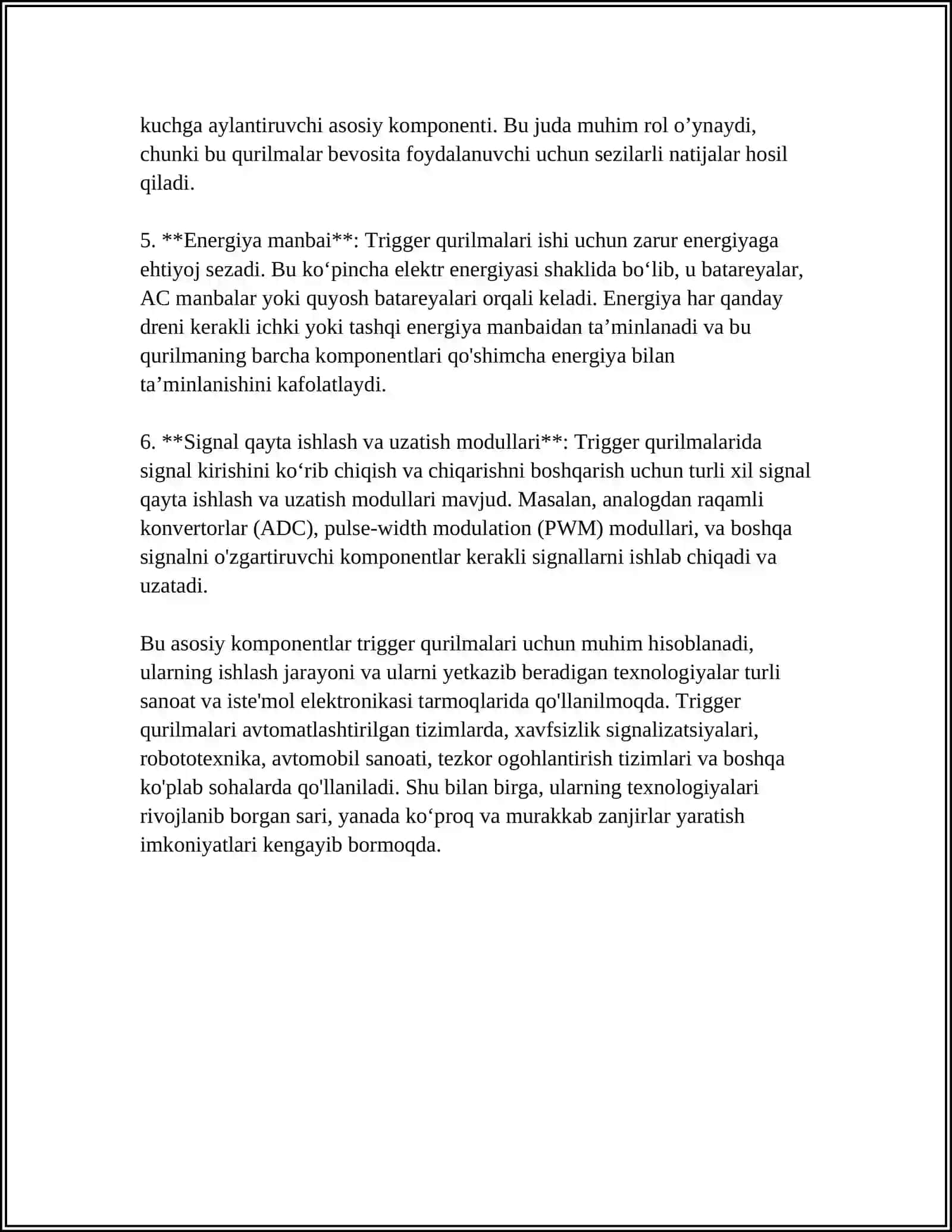 TRIGGER QURILMASINING SXEMOTEXNIKASI 4