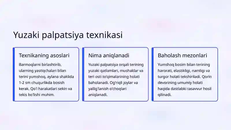 Qorin Palpatsiyasi: Yuzaki va Chuqur Palpatsiya Texnikasi 4