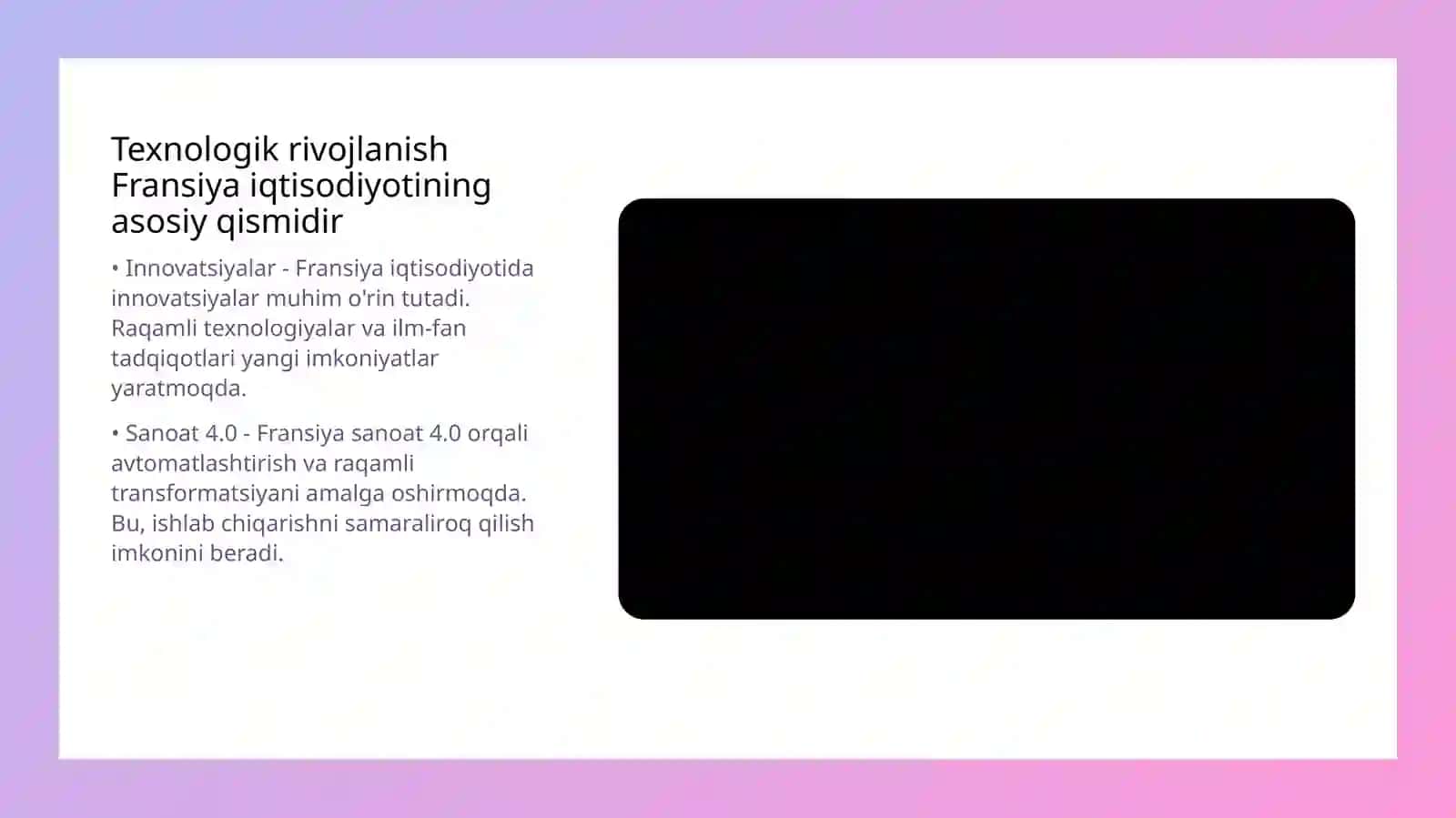 Fransiya innovatsion iqtisodiyot 4