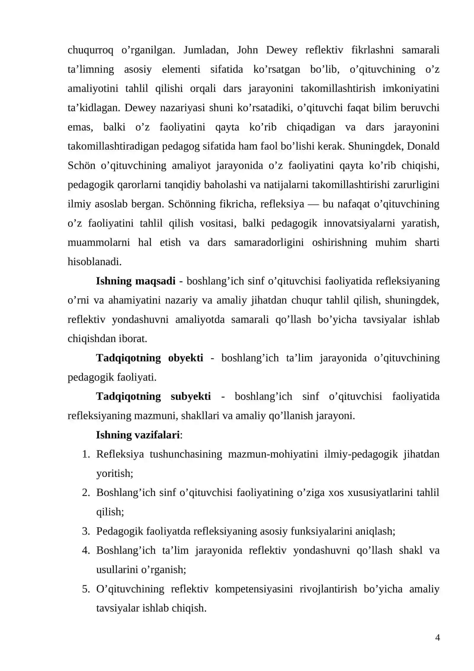 BOSHLANG’ICH TA’LIMDA REFLEKSIYANING NAZARIY ASOSLARI VA AMALIY TATBIQI 4