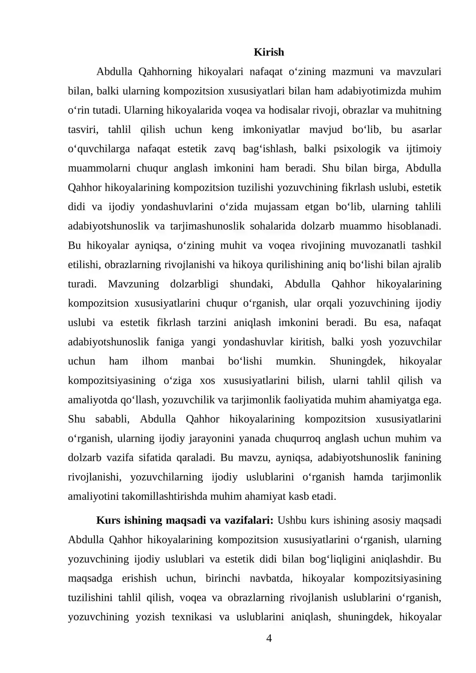 ADABIYOT O'QITISH METODIKASI FANIDAN TAYYORLAGAN KURS ISHI 4