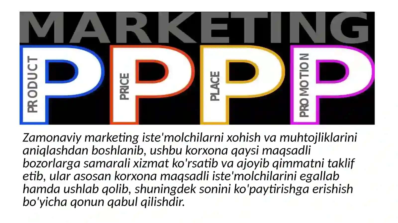 Marketing strategiyasi va marketing turlari 4