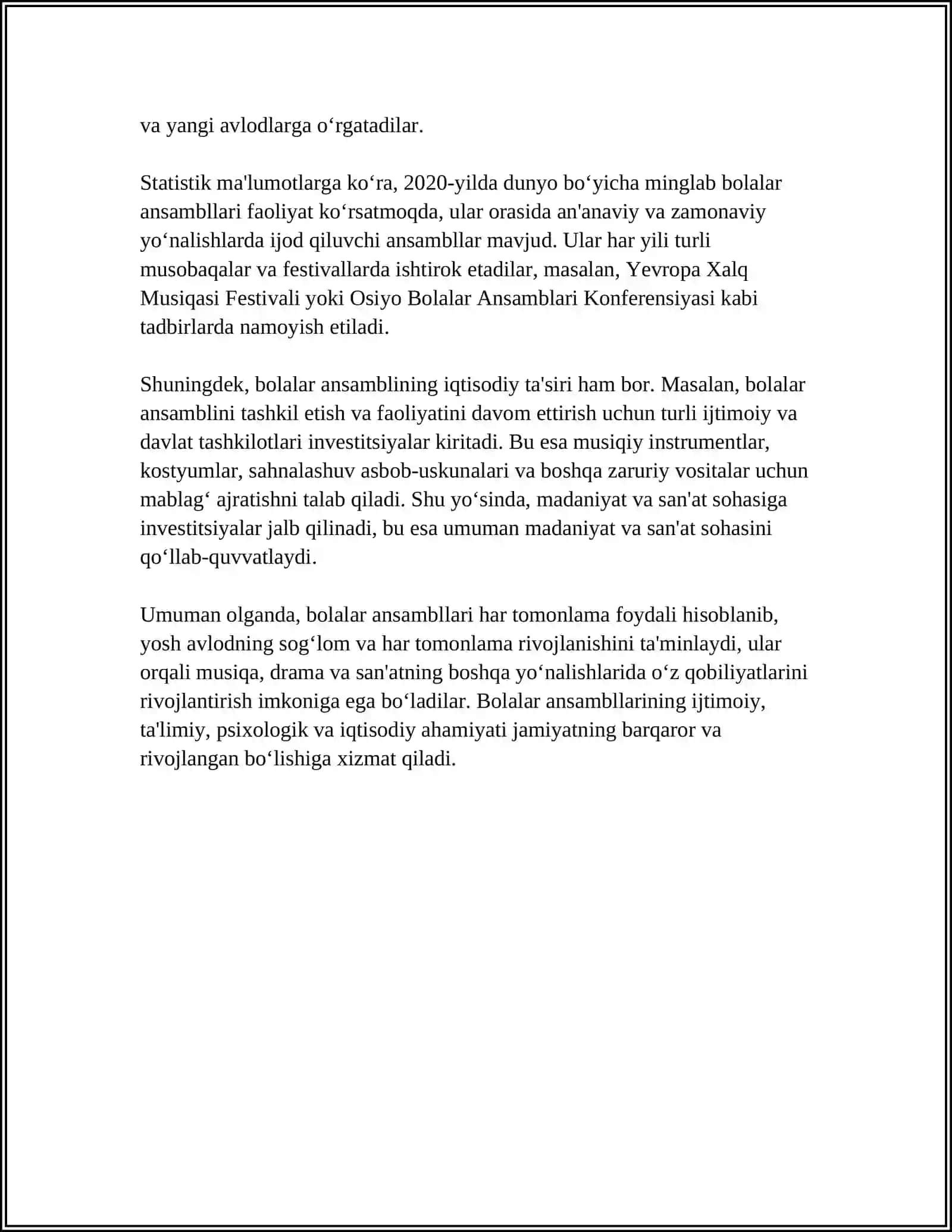Oʻzbekistondagi Bolalar Ansambllarining Faoliyati 4