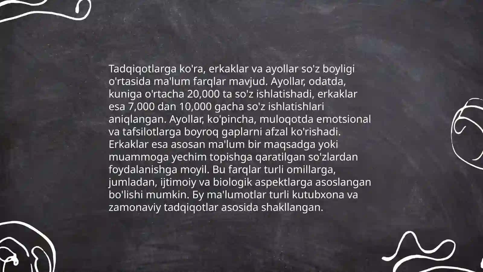Ayol va erkak kommunikativ sohadagi gendr farqlar 4
