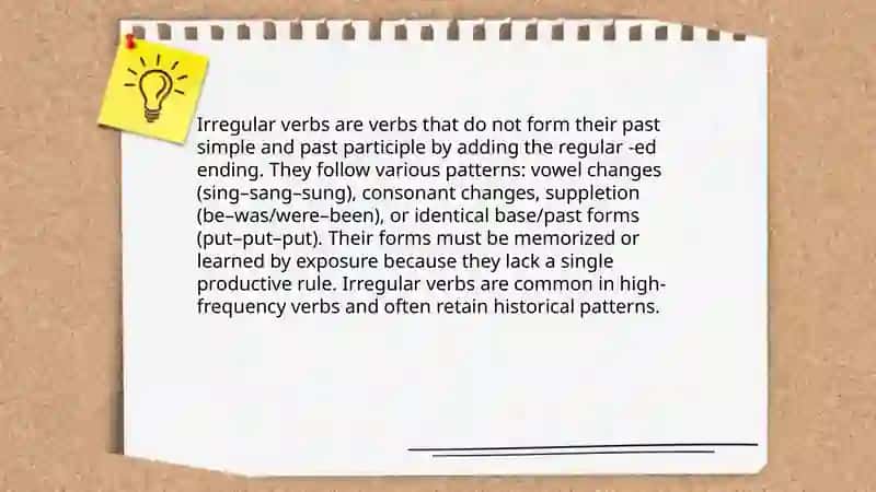 Regular and irregular verbs 4