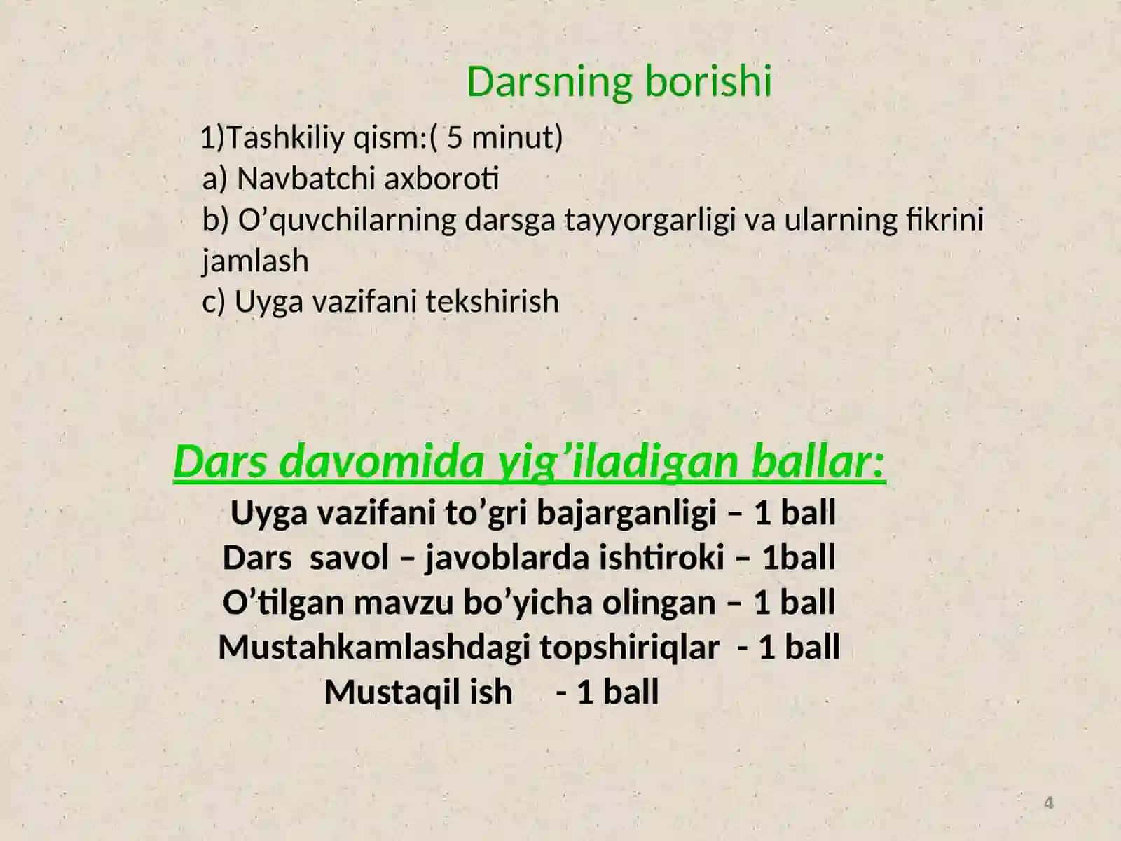 Darsning Maqsadi 4