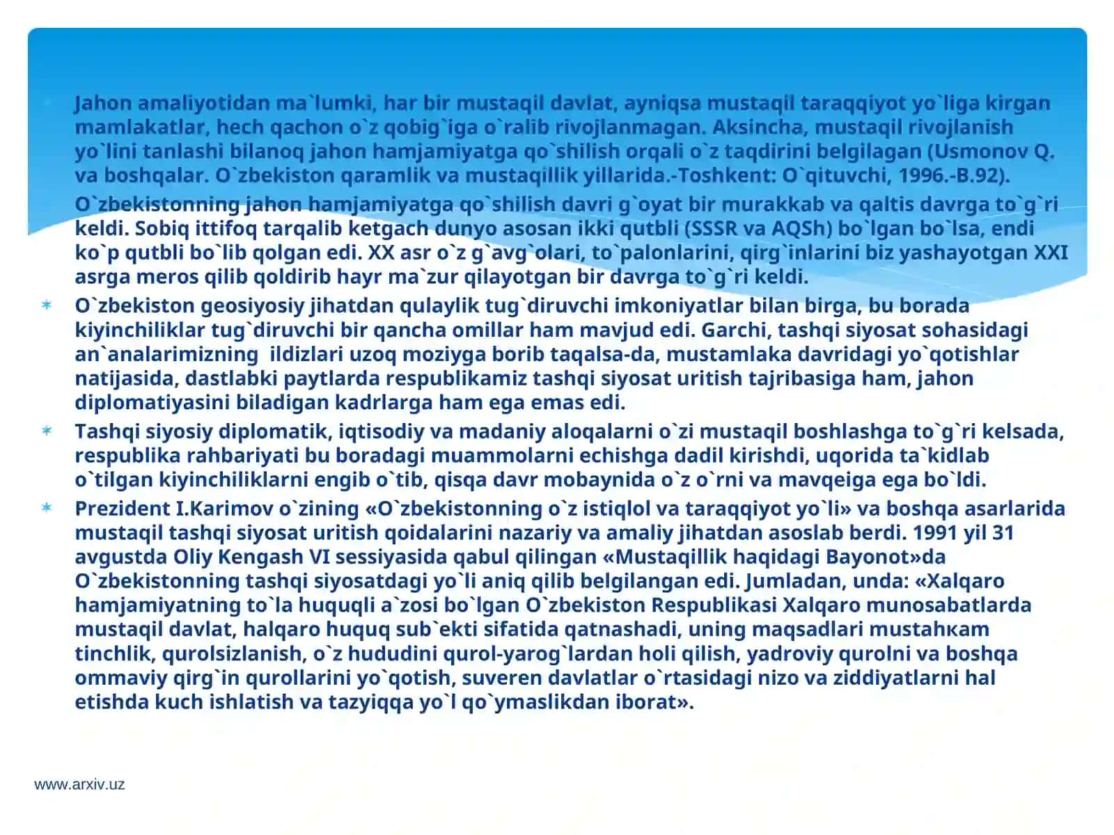 IQTISODIY VA IJTIMOIY SOHADAGI USTIVOR XALQARO REYTINGLAR VA ULARGA O`ZBEKISTONNING INTEGRASIYALASHUVI HAQIDA 4
