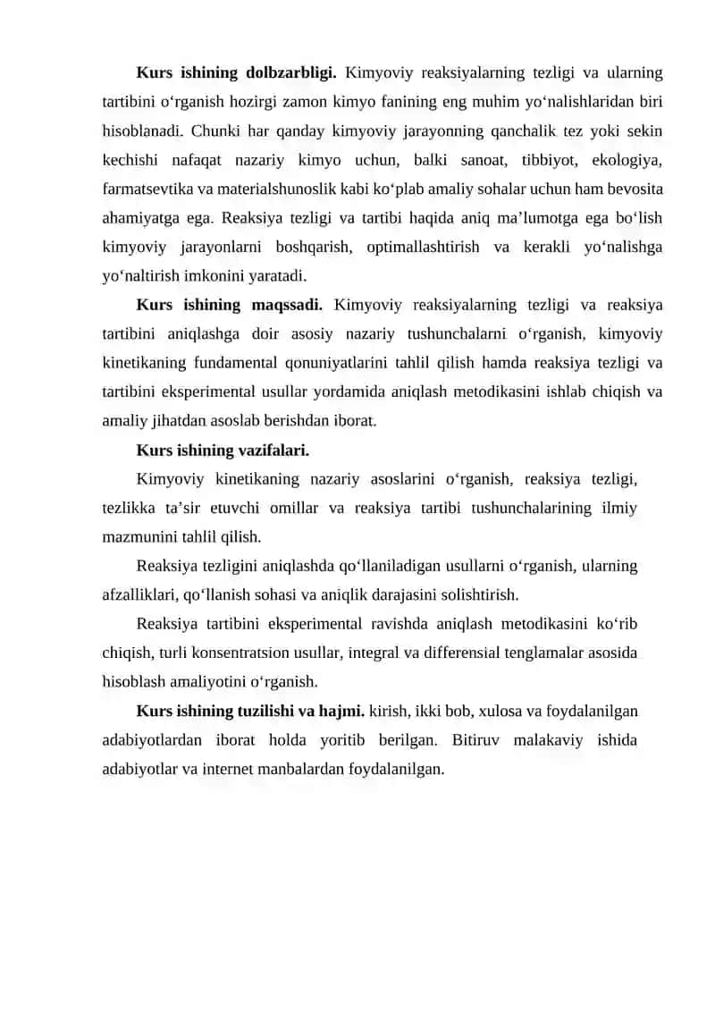 Kimyoviy reaksiya tezligi va reaksiya tartibini aniqlash usullari 4