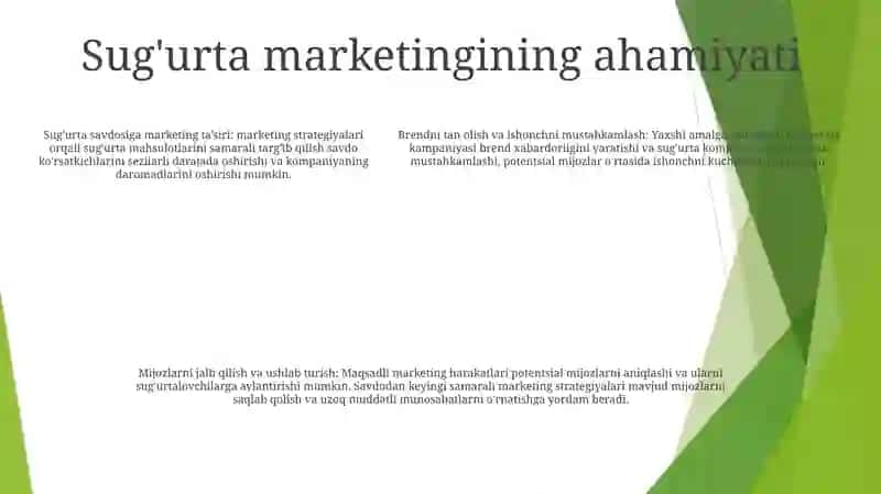 Sug'Urta Kompaniyalarida Sug'Urta Marketingning Mohiyati Va Ahamiyati 4