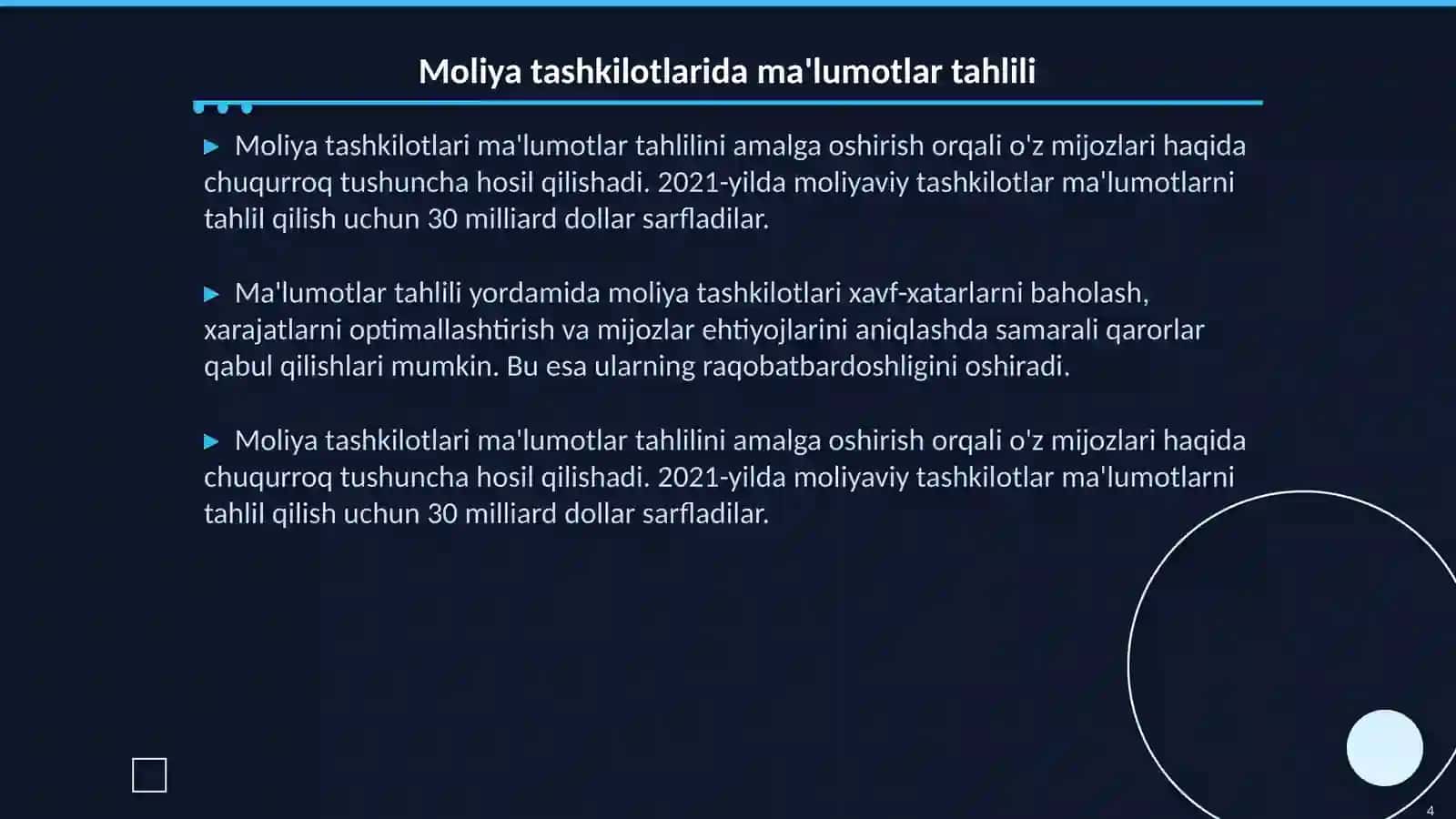 MOLIYAVIY TASHKILOTLARDA MOLIYAVIY TEXNOLOGIYALAR XUSUSIYATLARI VA ULARNI JORIY ETISH 4