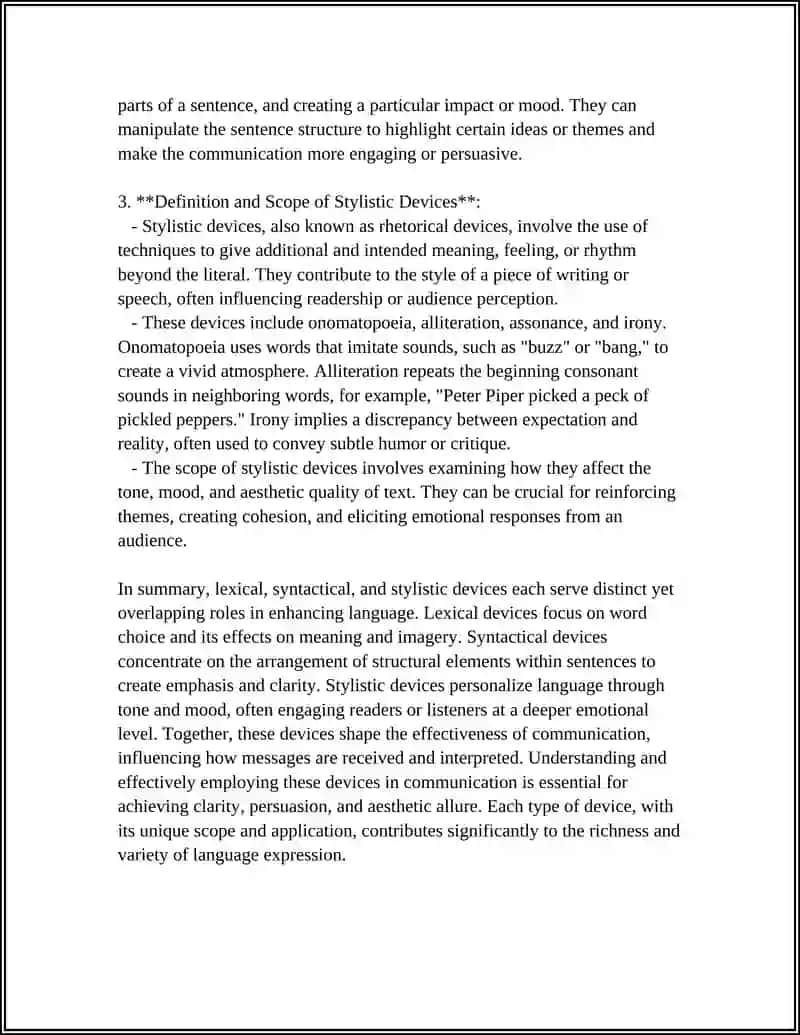 MAKE A PRESENTATION ON TOPIC LEXICAL SYNTACTICAL STYLISTIC DEVICES 4