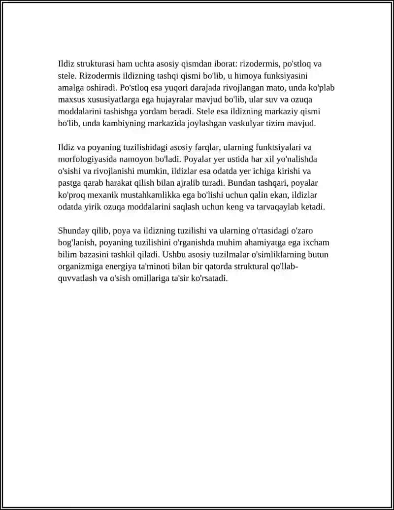 POYANING TUZILISHINI O'RGANISH 4