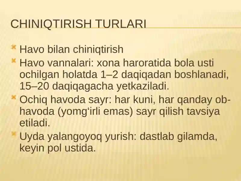 BOLANI CHINIQTIRISH USULLARI 4