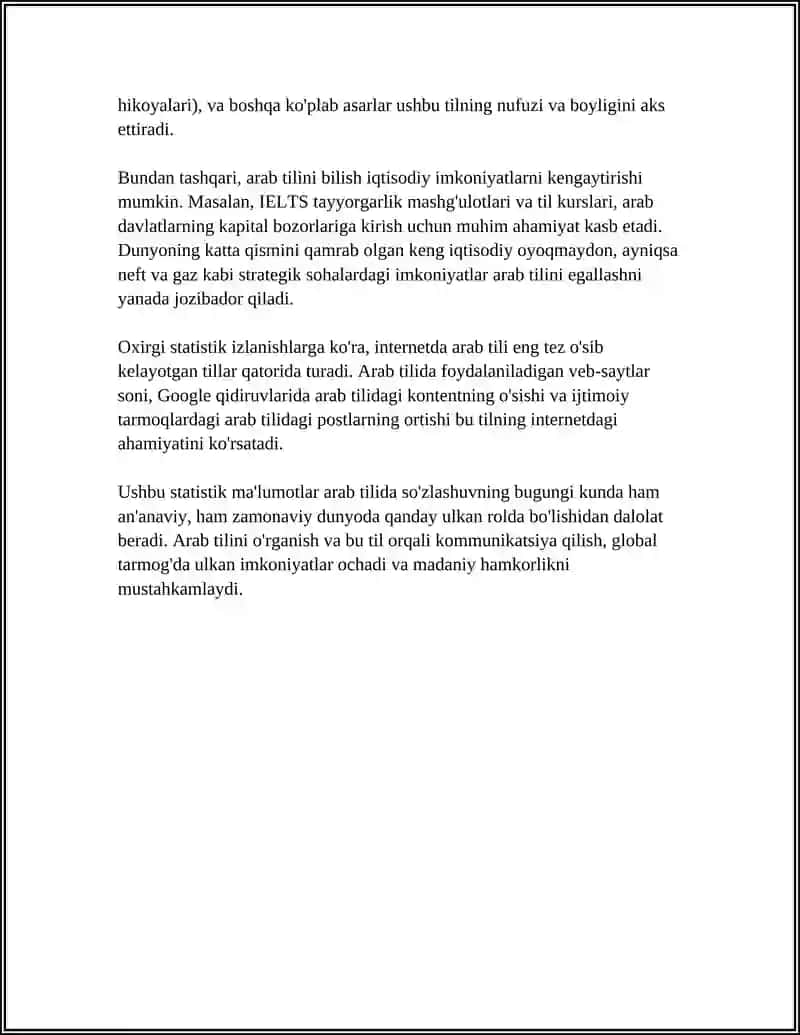 ARAB TILIDA HOL 4