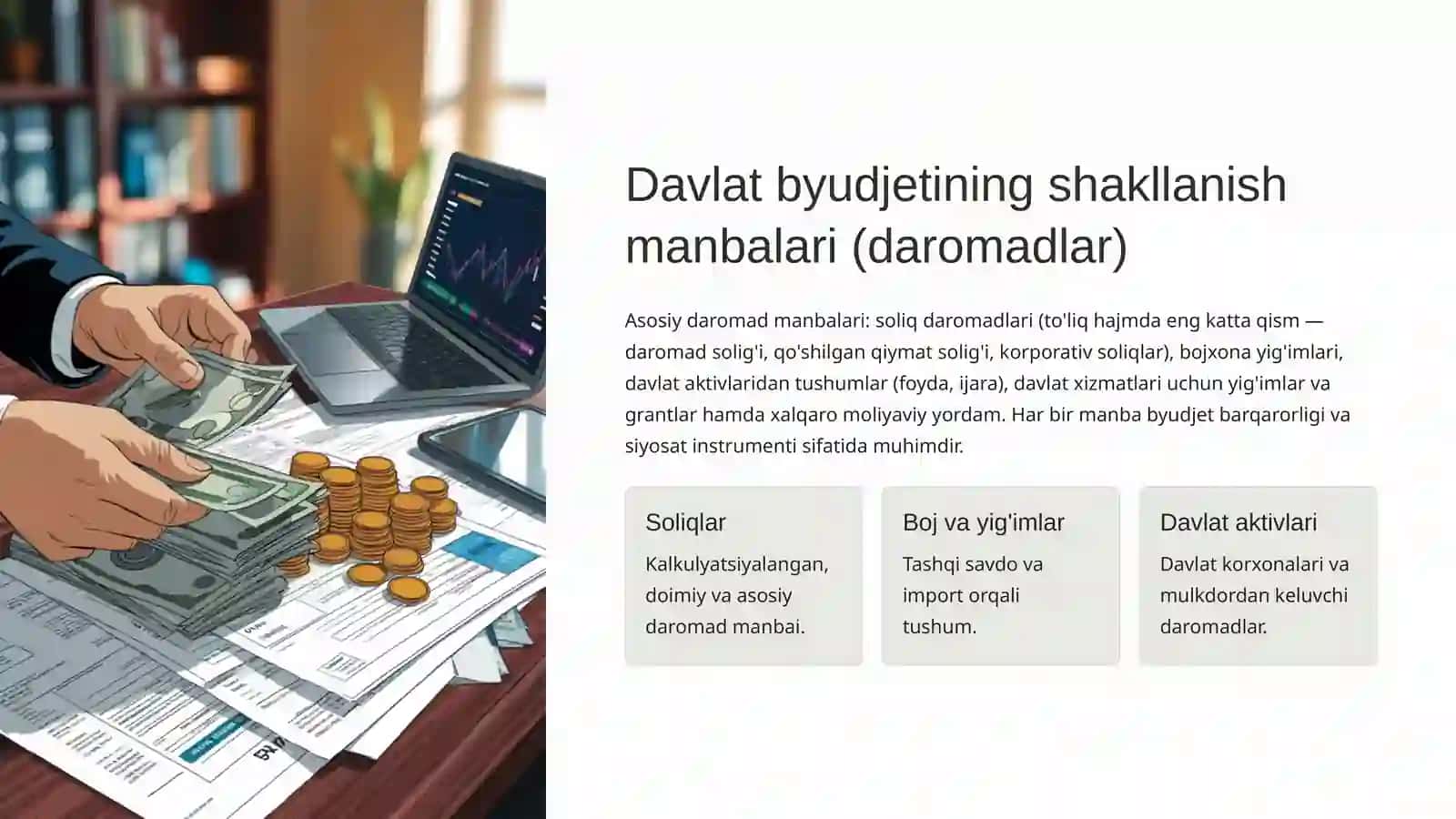 Davlat Byudjeti Asosiy Tushunchalar va Ahamiyati 4