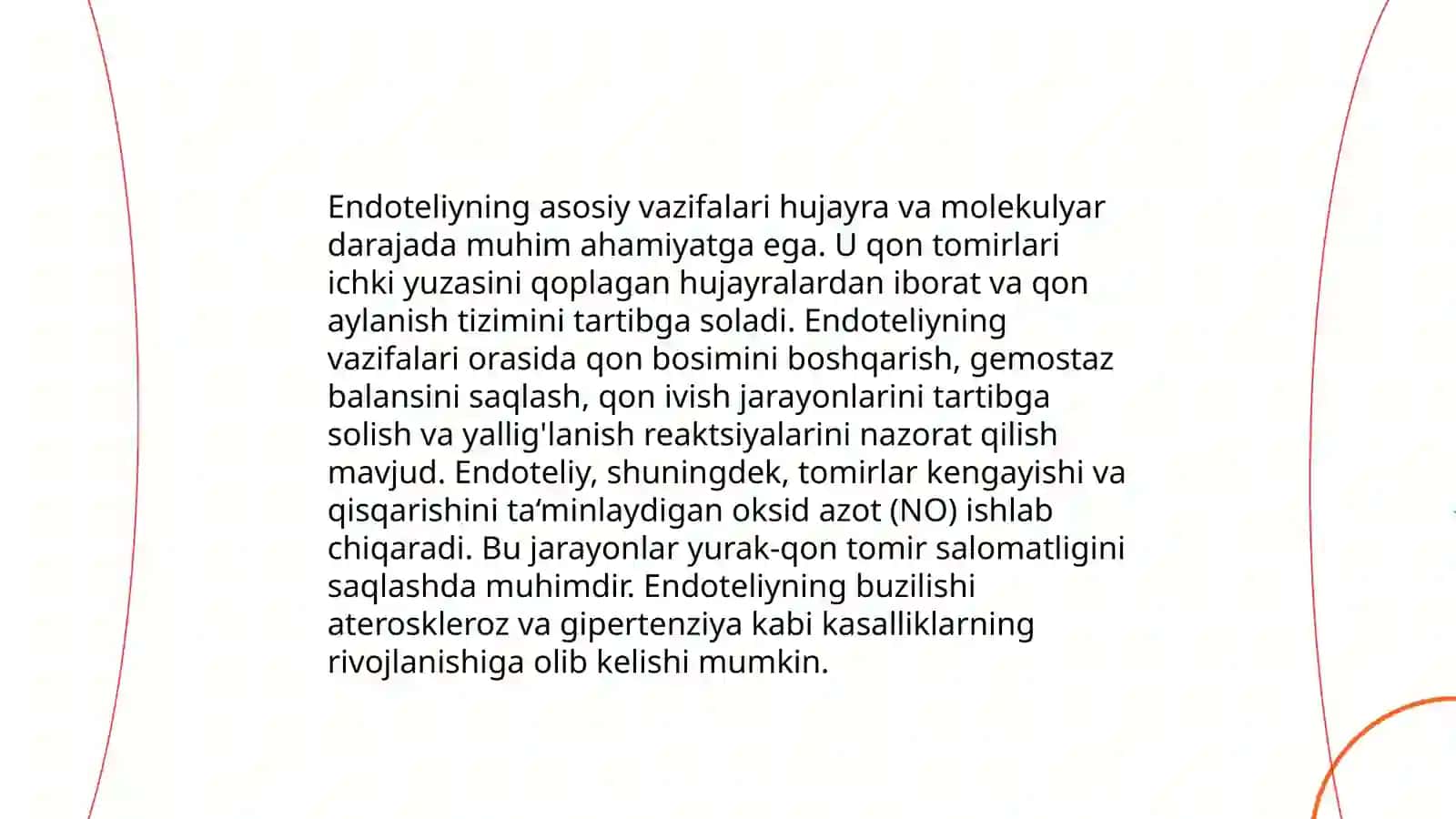 Qon tomir endoteliysining vazifalari va uning mexanizimi 4