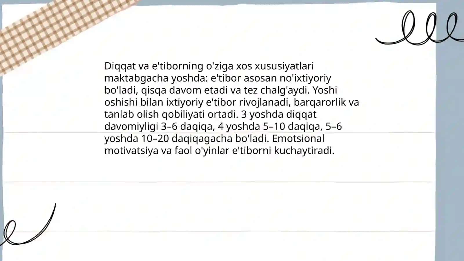 Maktabgacha yosh davrda psixik rivojlanish xususiyatlari 4