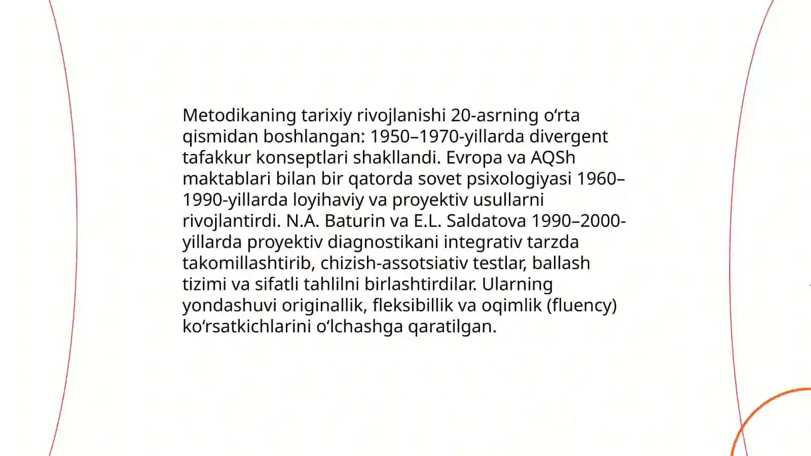 N.A Baturin va E.L Saldatovaning divergent tafakkur diagnostikasining proyektiv metodikasi 4