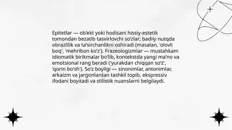 Oʻzbek tilida ekspressivlik ifodalanishining lisoniy va nolisoniy vositalari 4