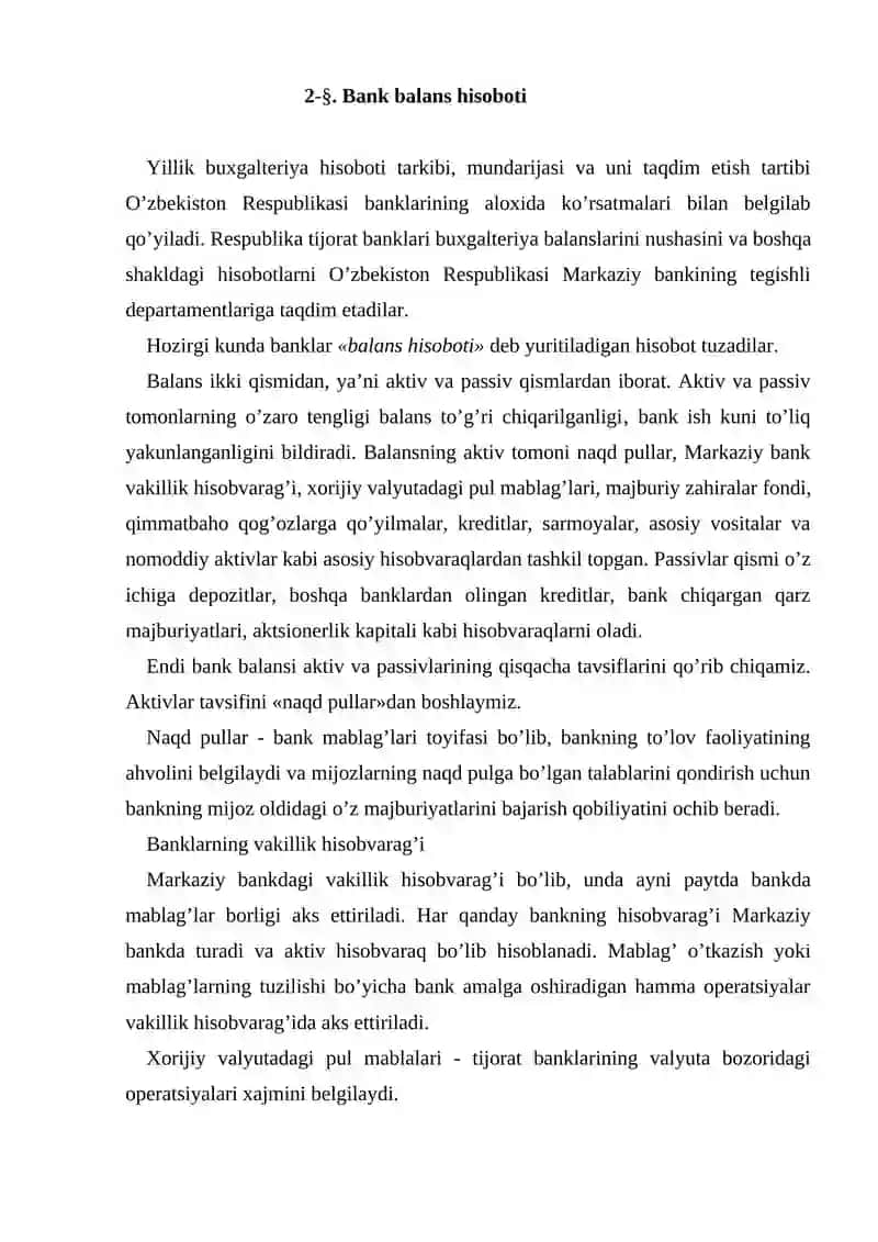 Kunlik balans va boshqa hisobotlar 4