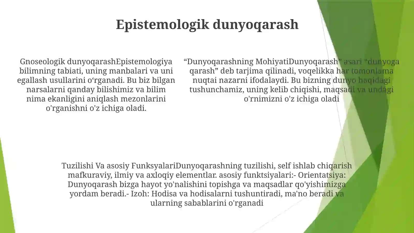 Dunyoqarashning Mohiyati, Tuzilishi Va Asosiy Funksiyalari 4