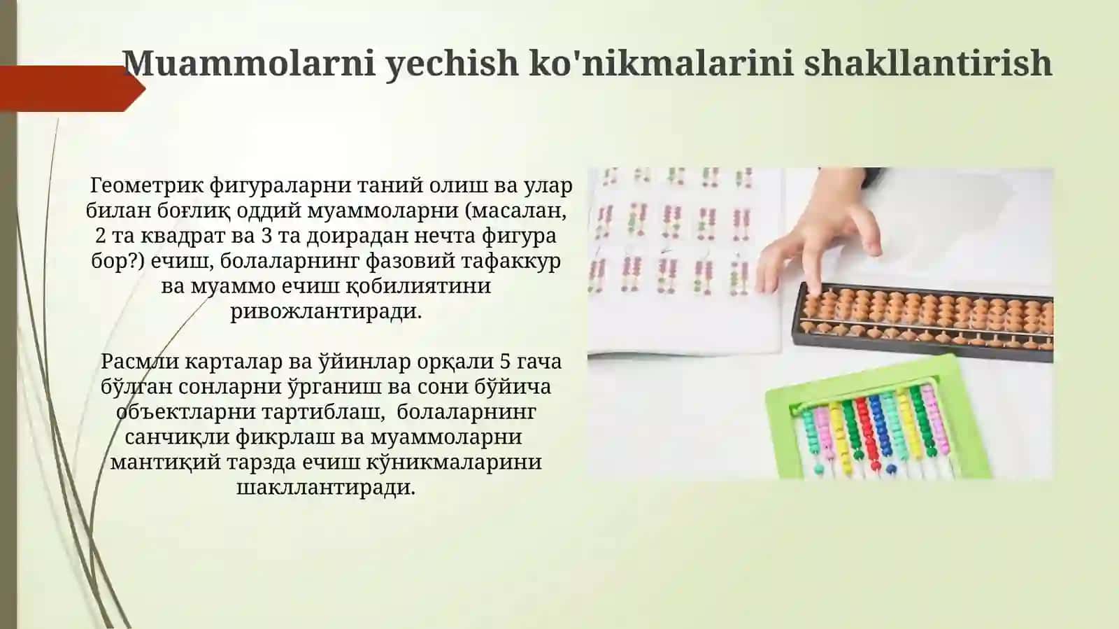 matematik koʻnikmalarini shakllantirish 4