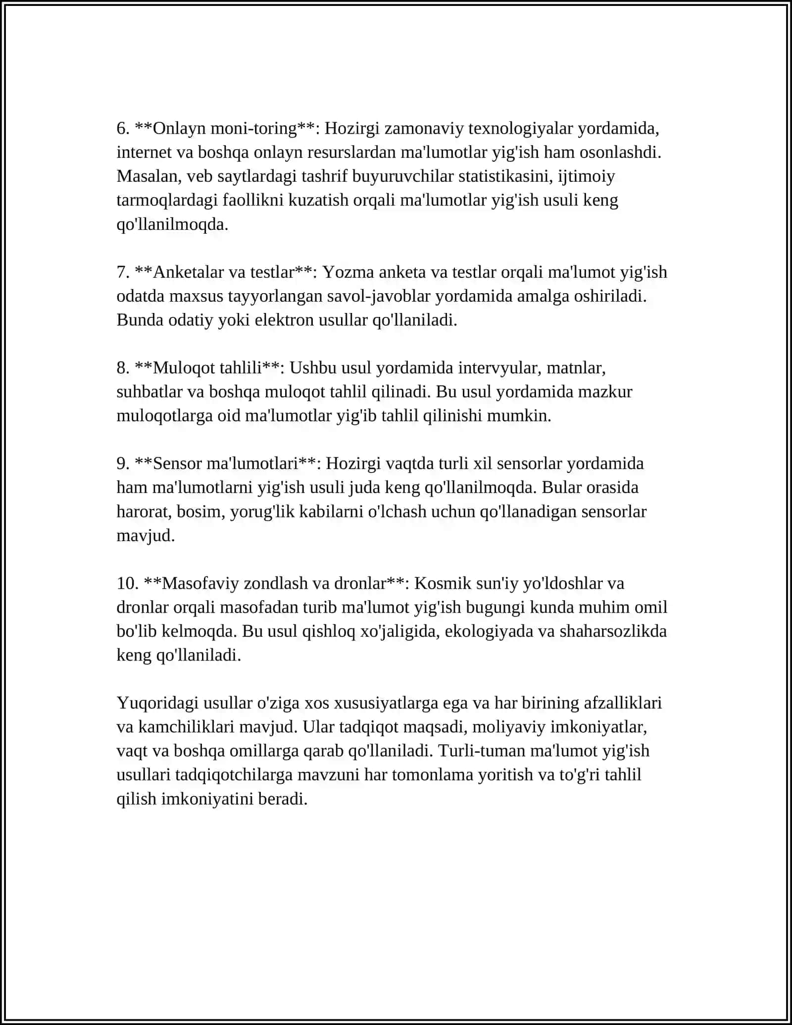 O‘ZARO BOG‘LANISHLARNI STATISTIK O‘RGANISH 4