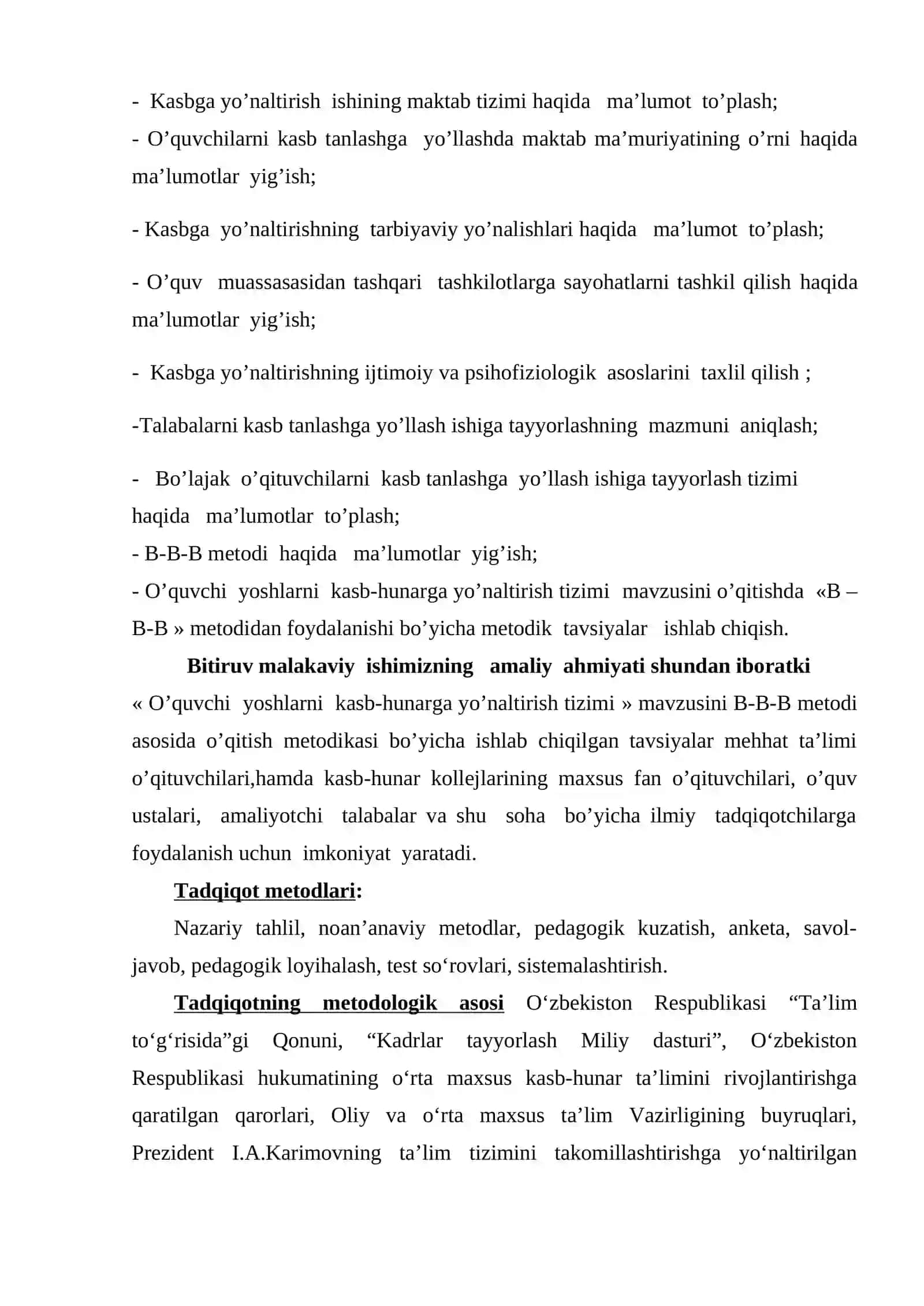 O’QUVCHI YOSHLARNI KASB-HUNARGA YO’NALTIRISH TIZIMI 4