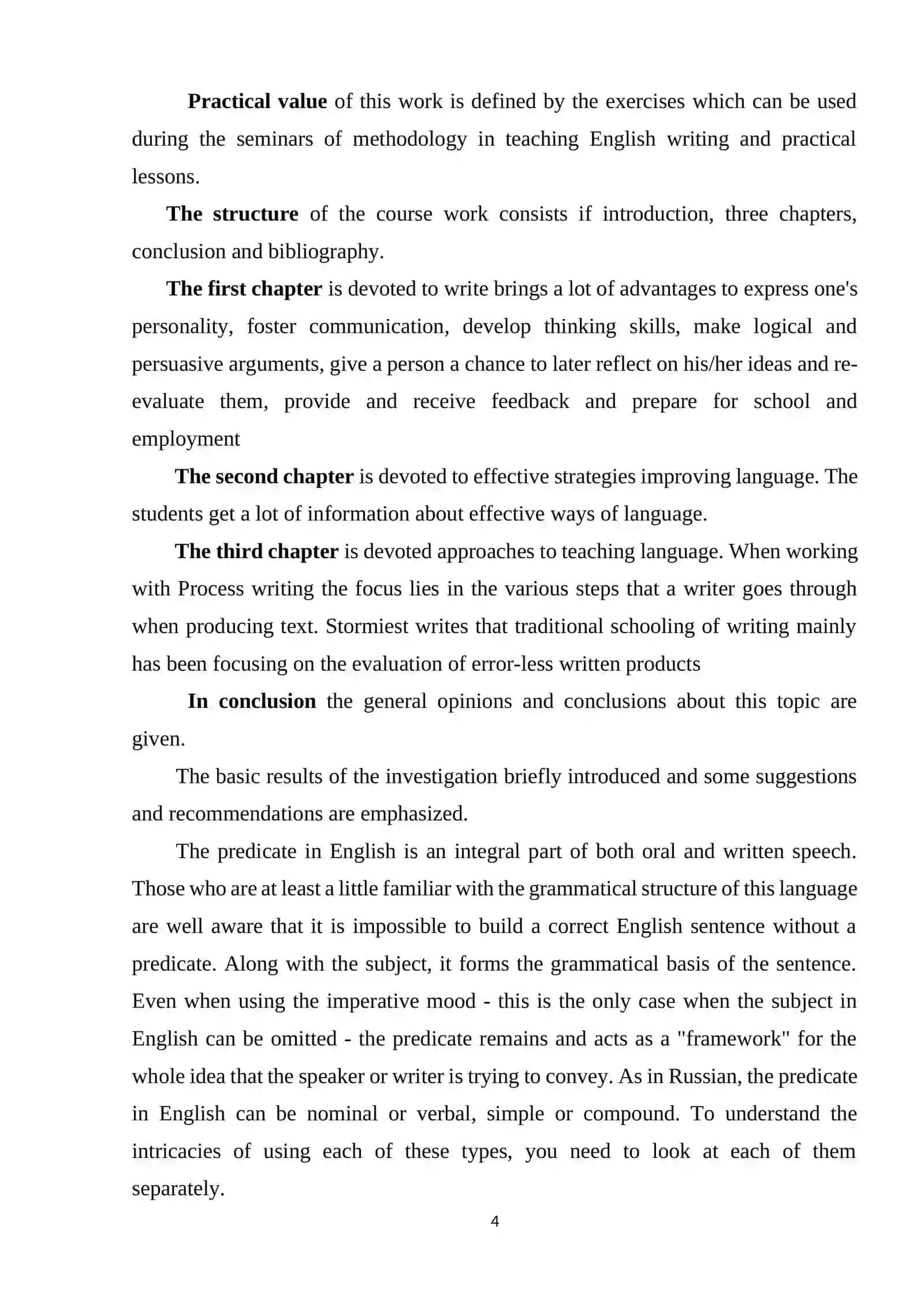 Development and Formation of Predicates of Different Types in English 4