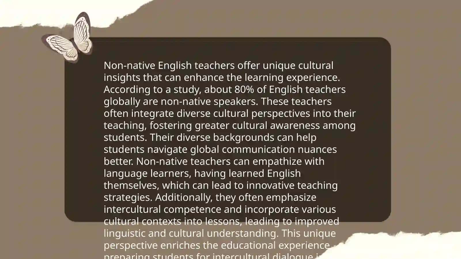 When the teacher is not a native speaker 4