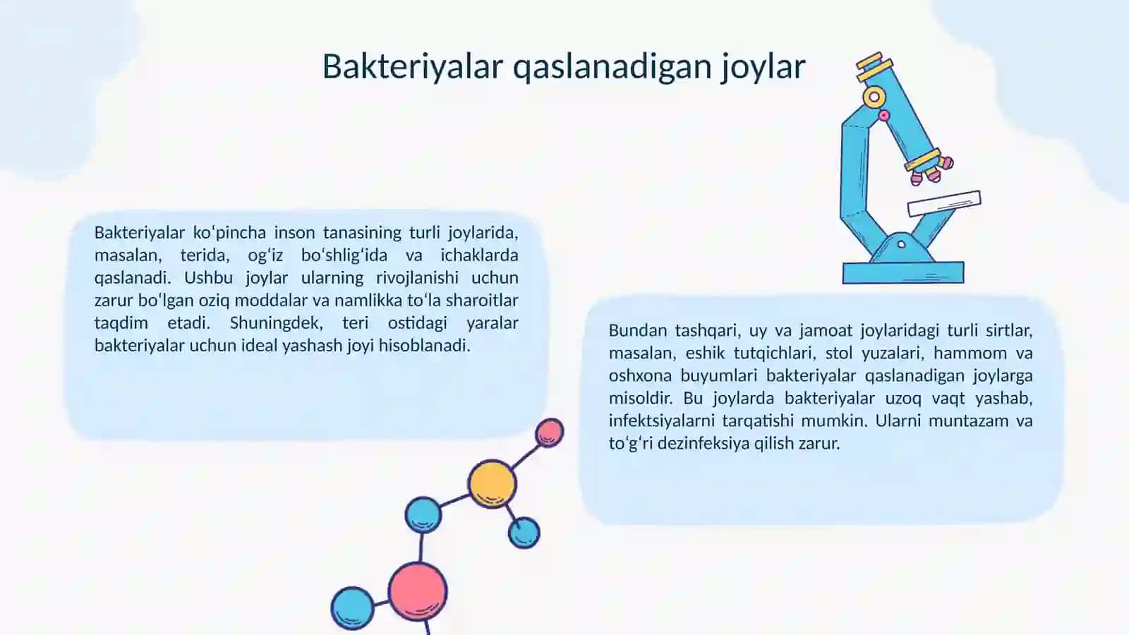 OʻLAT BAKTERIYALAR QAYERLARDA QASLANIB QOLADI 4