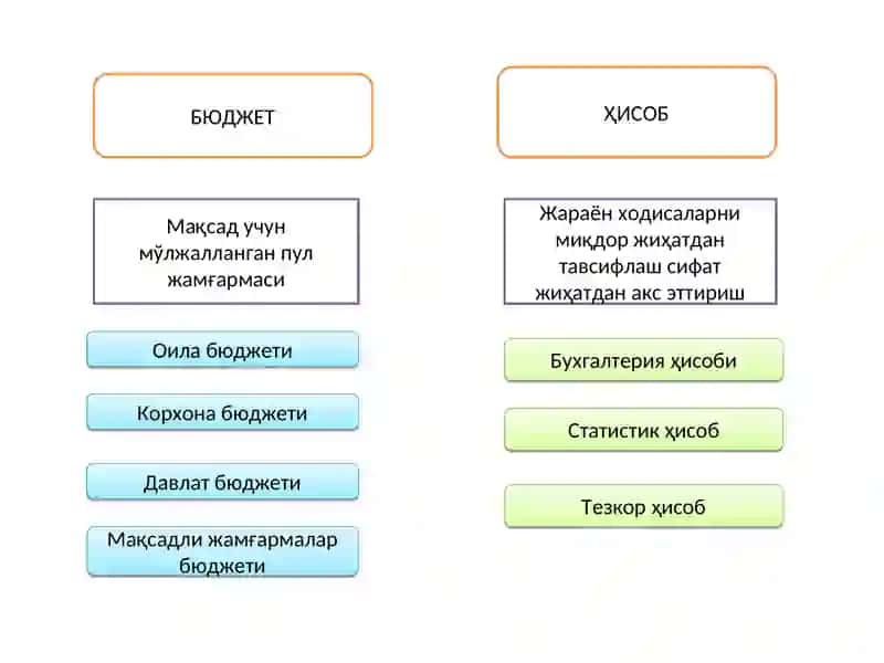 Бюджет ҳисобининг предмети, методи ва услубий асослари 4