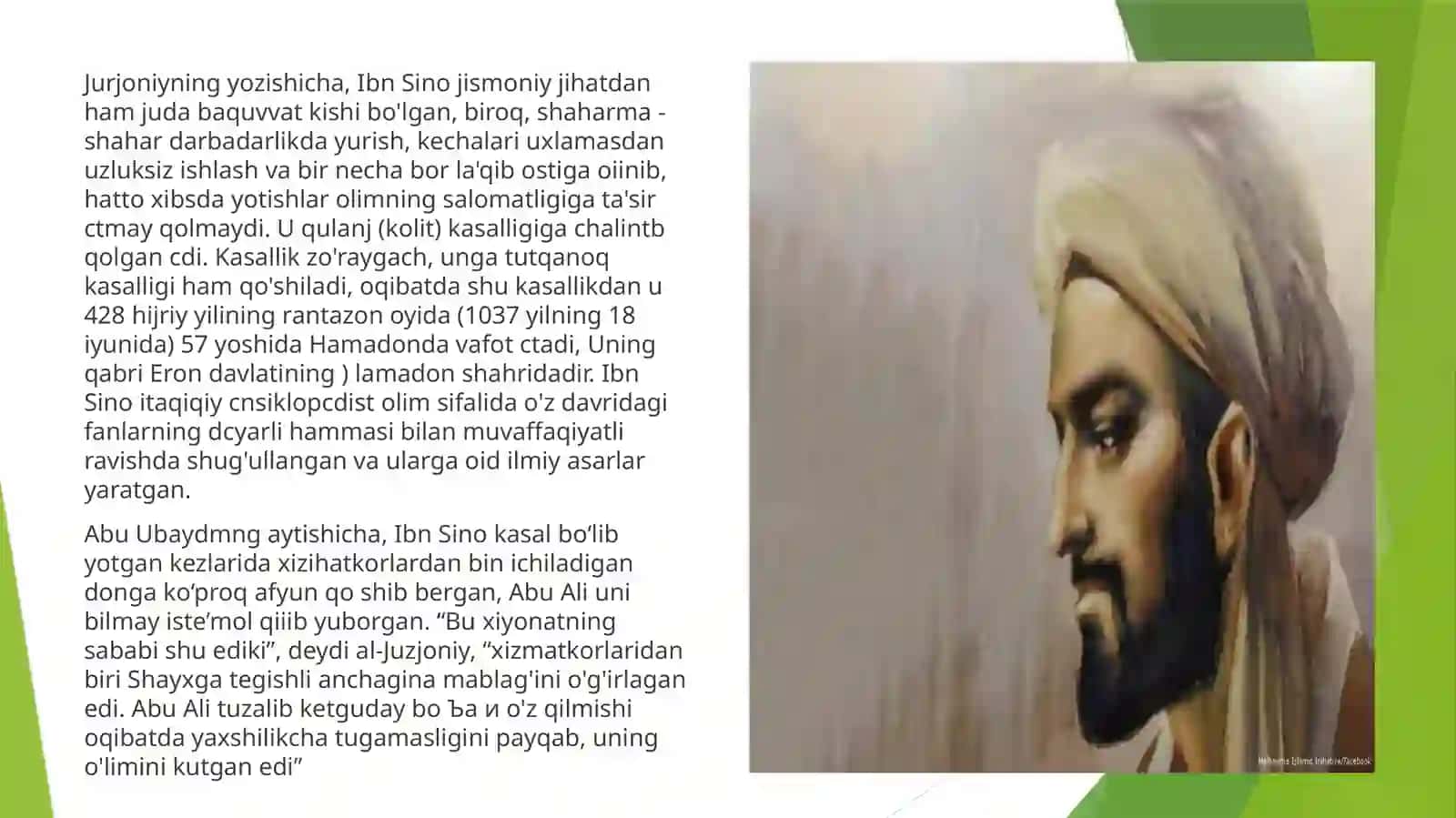 Abu Ali Ibn Sinoning “ Tib qonunlari “ asari va uning o’rganilishi 4