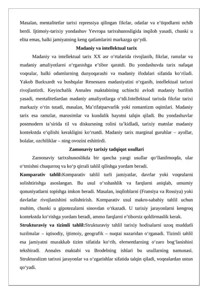 Zamonaviy Yevropada tarixshunoslik tadqiqot usullari 4