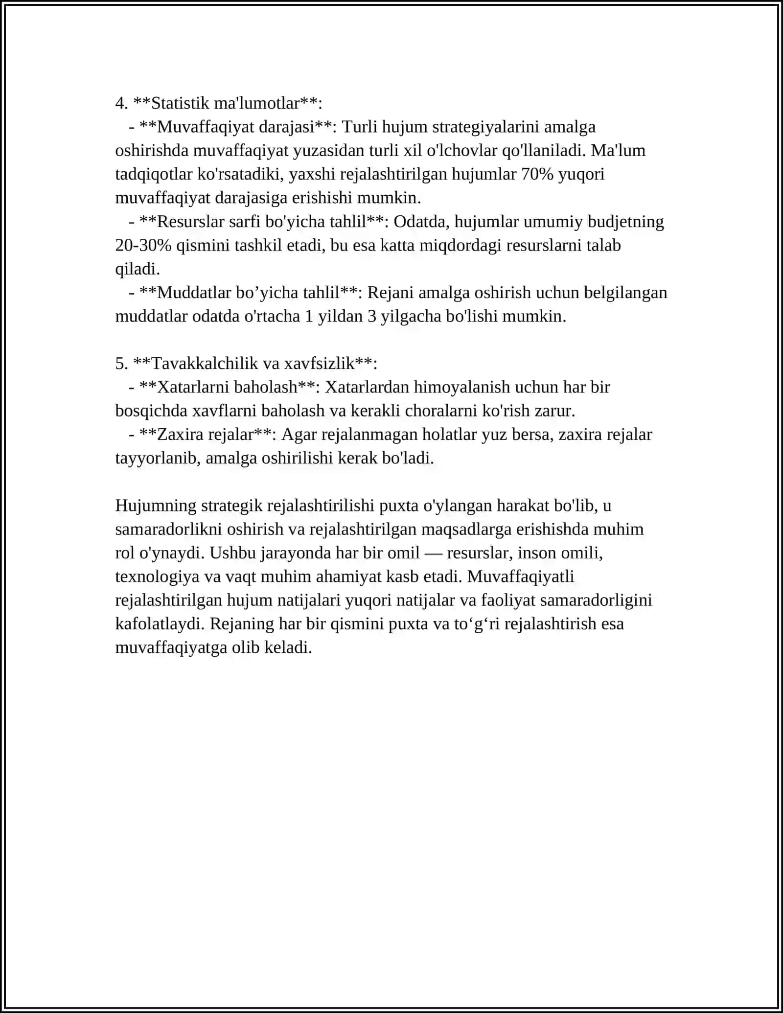 Hujumning strategik rejalashtirilishi 4