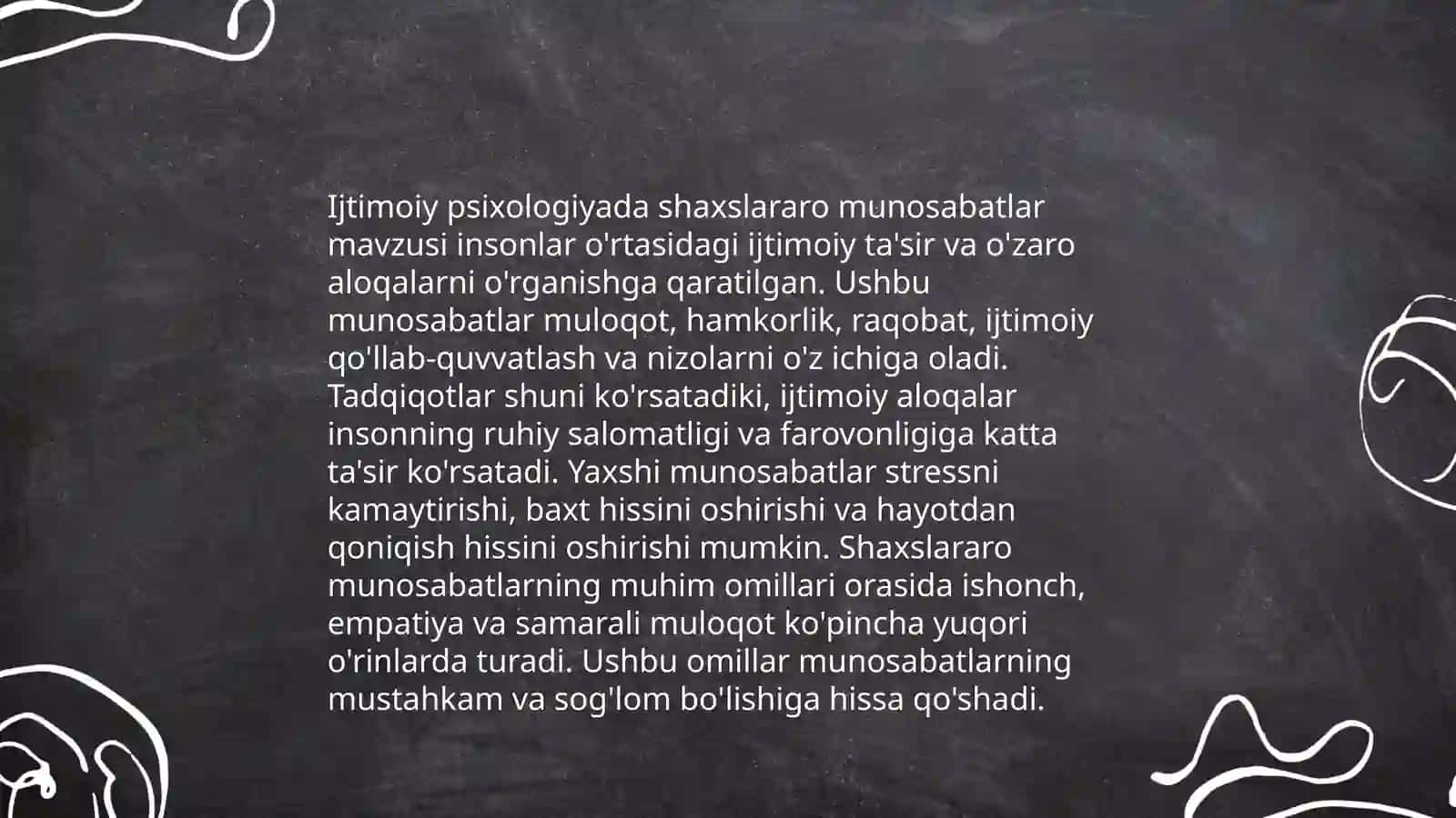 Shahslar aro munosabatlar va uning jamiyat madaniyatidagi oʻrni 4