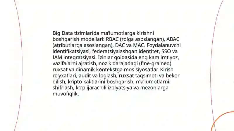 Katta ma'lumotlar tizimlarida axborot xavfsizligi masalalari 4