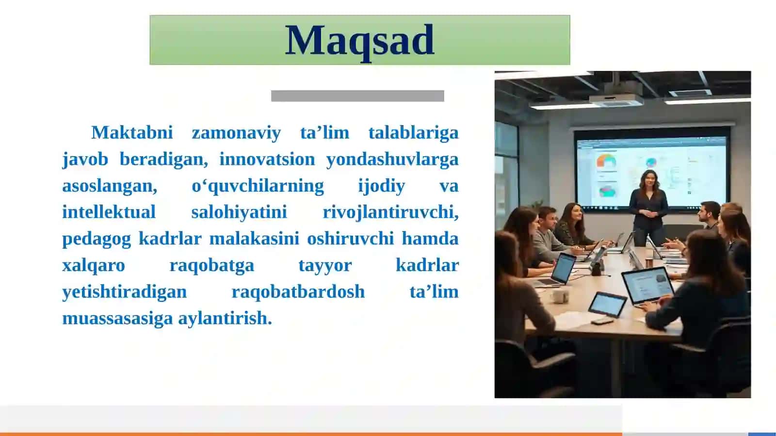 MAKTABNI RAQOBATBARDOSH TA`LIM MUASSASASIGA  AYLANTIRISH 4
