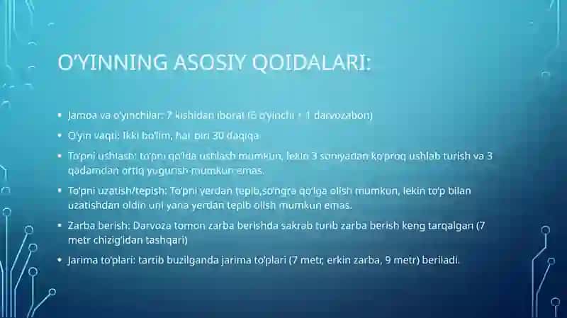 Gandbol o’yini 4