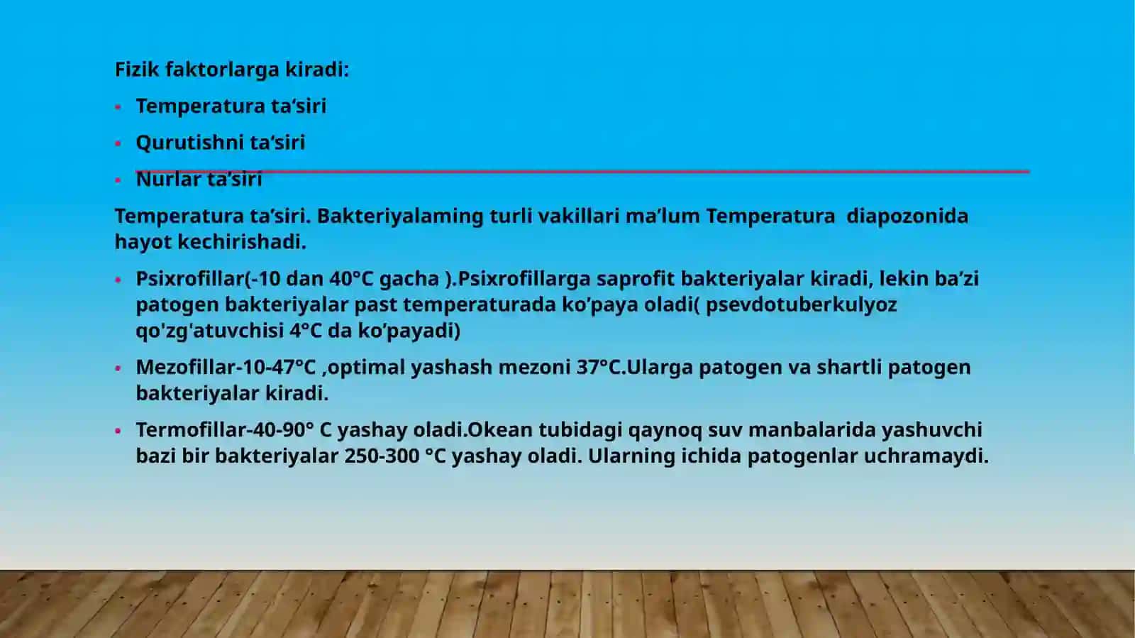Tashqi muhitning mikrobiologiyaviy omillariga ta’sir 4