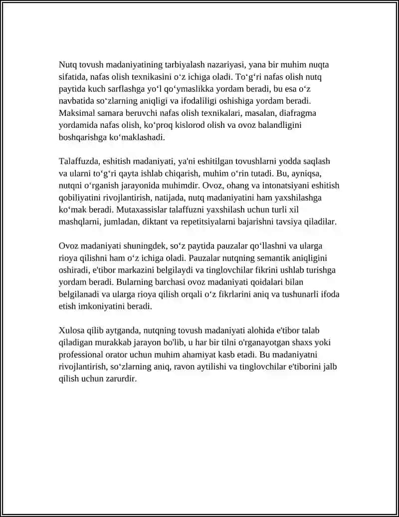 NUTQNING TOVUSH MADANIYATINI TARBIYALASH 4