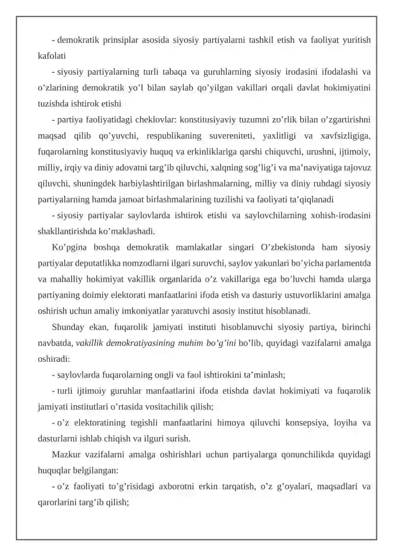 Ko‘ppartiyaviylikning rivojlanishi 4