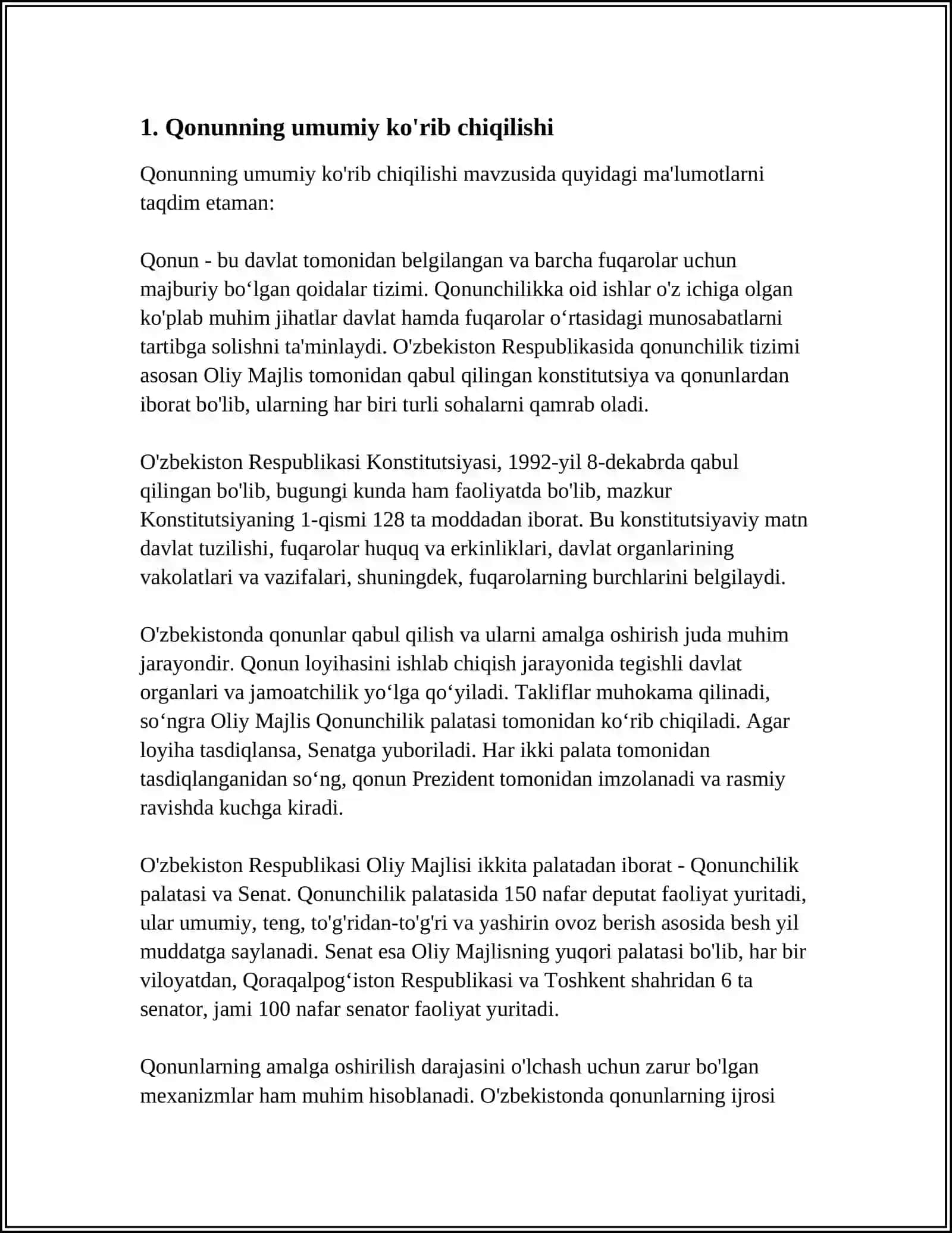 Jismoniy va yuridik shaxslarning murojaatlari to'g'risida qonun bo'yicha taqdimot 4